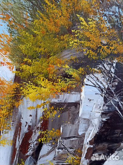 Картина маслом на холсте 80-80 природа пейзаж