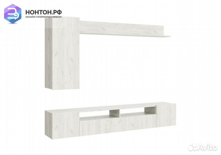 Стенка Соло-16 дуб крафт белый