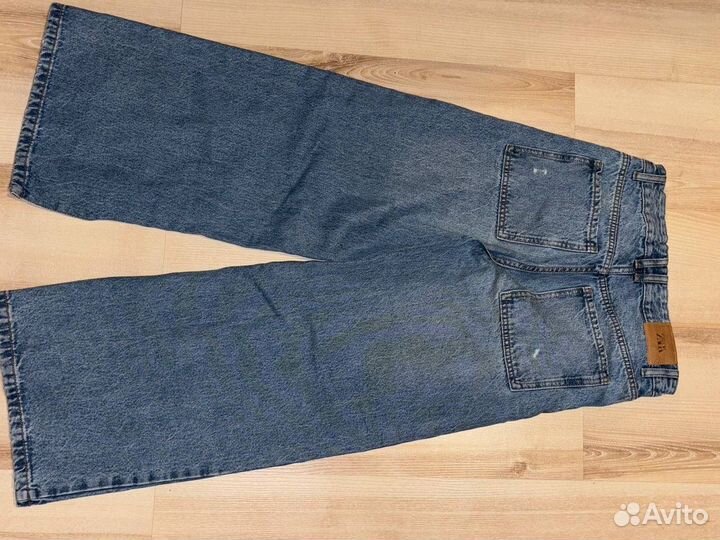 Джинсы прямые рваные, Zara