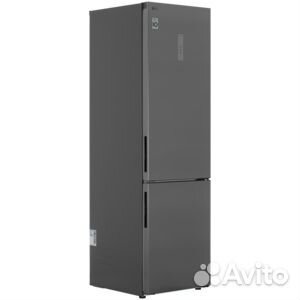 Холодильник с морозильником LG GC-B509anpw серебристый