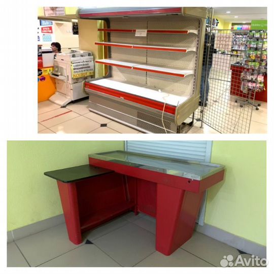 Кассовый стол, бокс, холодьная витрина