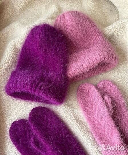 Вяжу на заказ / Шапка Варежки Пух Норки