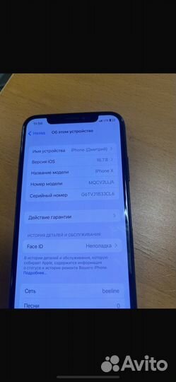 iPhone X, 256 ГБ