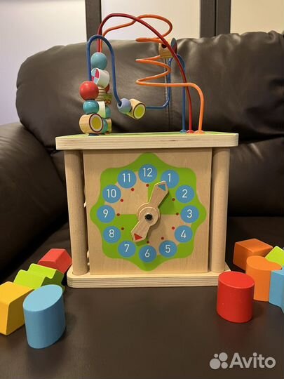 Развивающий куб деревянный