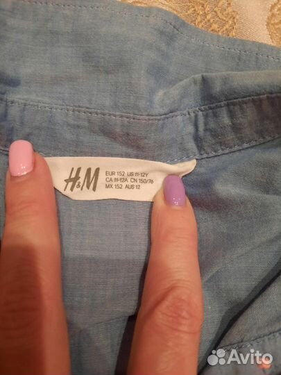 Рубашка-топ HM для девочки рост 152