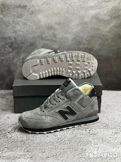 Кроссовки new balance 574 высокие зимние с мехом