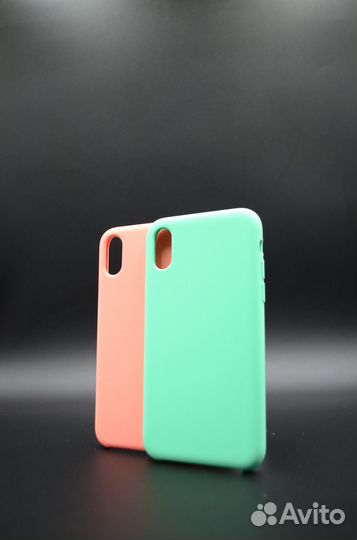 Силиконовый чехол c логотипом на iPhone X XS