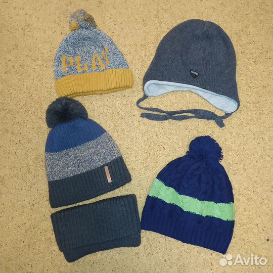 Шапки зима-осень на мальчика от 2 до 8 лет