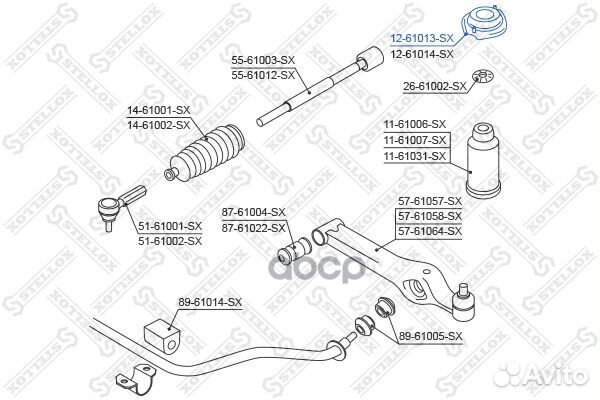 Опора амортизатора переднего Suzuki Ignis RG/RM