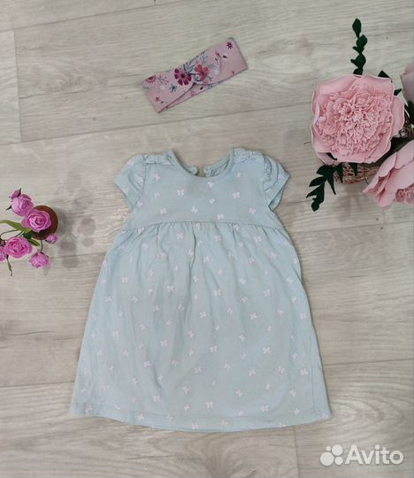 Летние вещи пакетом на девочку 74-80 см