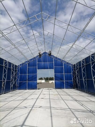 Каркас ангара 18х40 м. с двускатной крышей