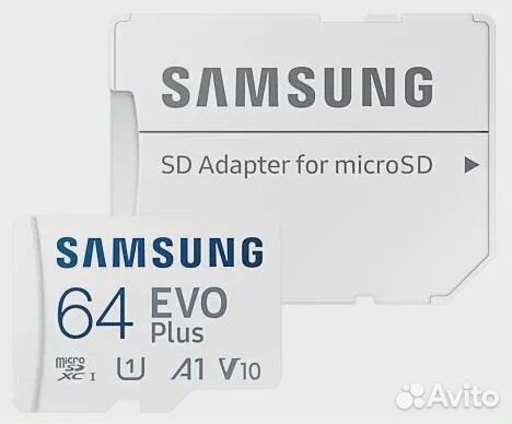 Карта памяти microSD Samsung Evo Plus 64 Gb