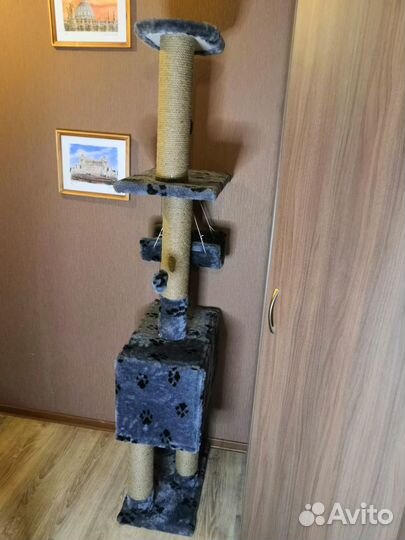 Большой домик с когтеточками 4 этажа Новый