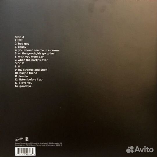 Виниловая пластинка Billie Eilish, When We All Fal