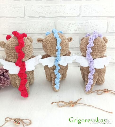 Дракон,вязаная игрушка