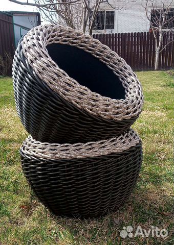 Кашпо из ротанга, 12 литров