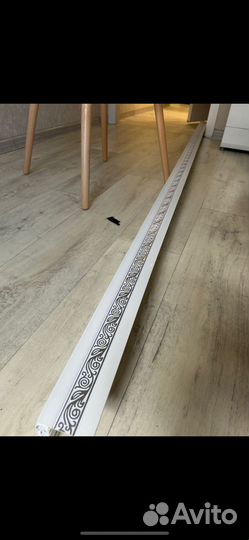 Карниз для штор потолочный двухрядный белый