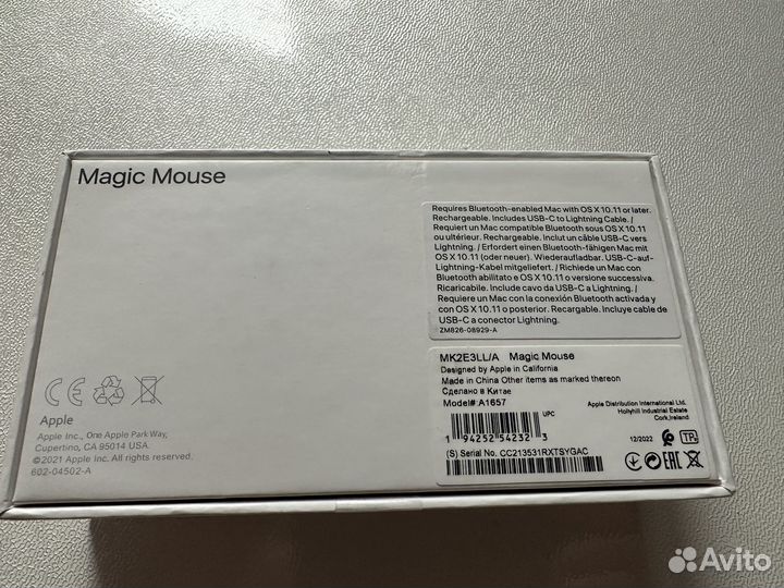 Мышь Apple magic mouse 3 white