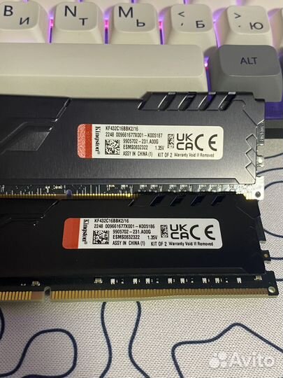 Оперативная память ddr4 hyperx fury 16gb 3200