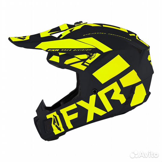 Мотошлем FXR Clutch Evo Le HiVis + подшлемник