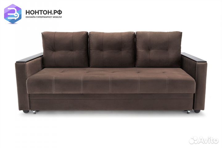Диван еврокнижка Денвер коричневый