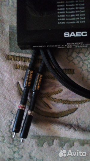 Межблочный кабель saec SL-4000, RCA - RCA, 1,2 m