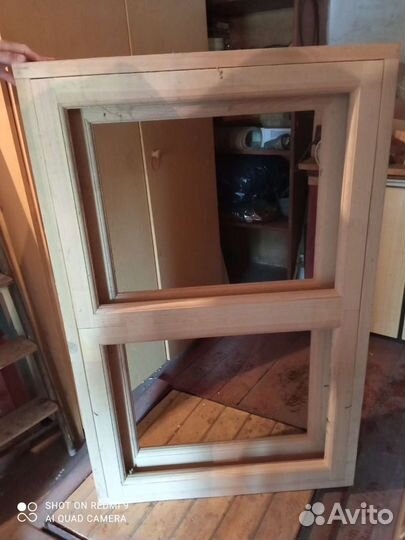 Оконный блок деревянный для бани