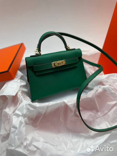 Клатч hermes kelly mini зеленый