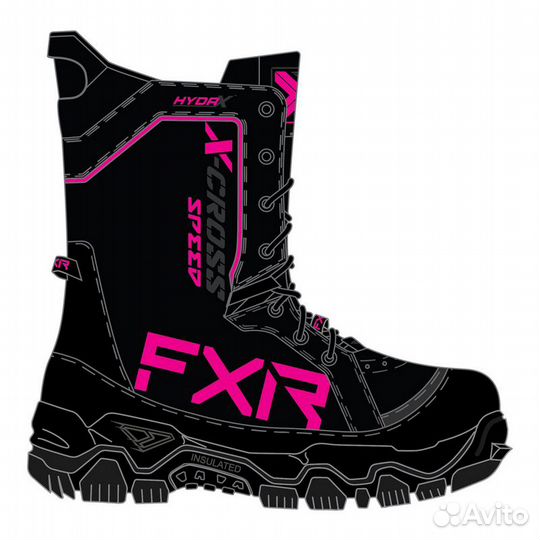 Ботинки женские FXR X-Cross Speed Black/Fuchsia 23