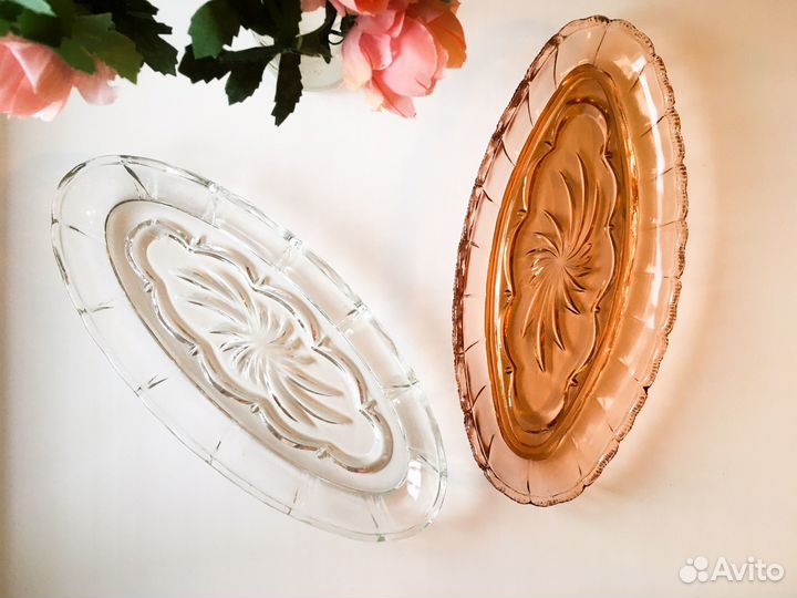 Стеклянные селедочницы СССР