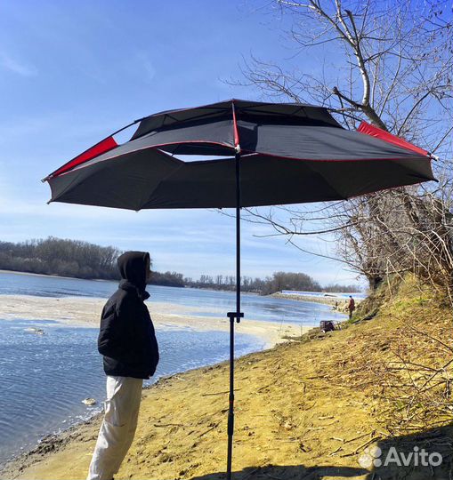 Зонт для рыбалки дачи пляжный большой 2.6м
