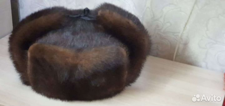 Норковая шапка мужская ушанка