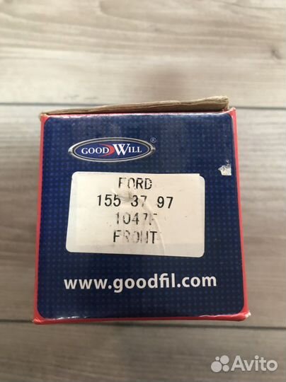 Колодки передние goodwill 1047F ford transit