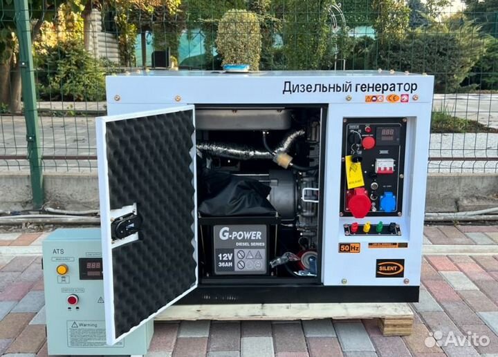 Дизельный генератор 12 kW g-power трехфазный