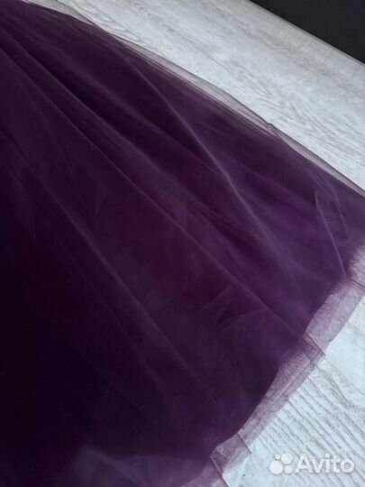 Юбка из фитина фиолетовая