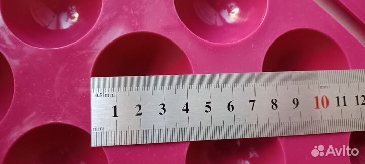 Форма силиконовая полусфера 4.3 см 2 штуки