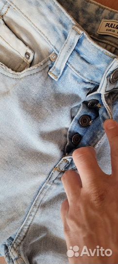 Джинсы светлые pull&bear
