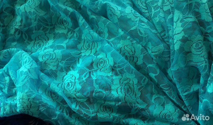 Ткань гипюр стрейч отрез 3,13м -№8, плательный