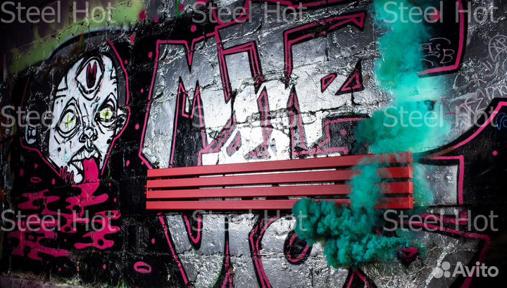 Горизонтальный дизайнерский радиатор Steel-Hot от