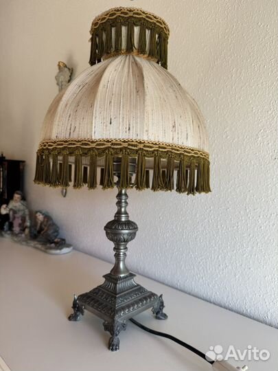 Лампа настольная олово германия винтаж