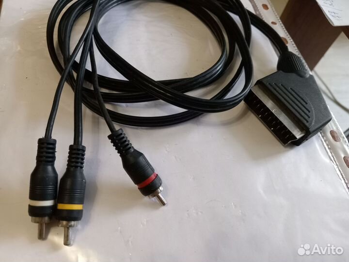 Кабель переходник scart-3RCA (21 pin) twist