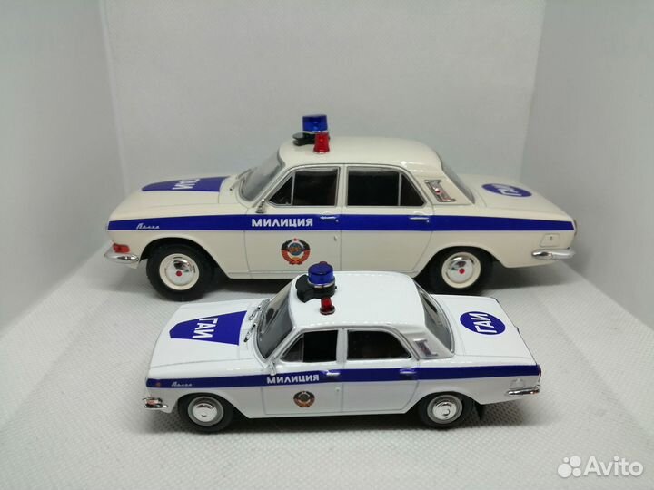 Модель газ-24 «Волга» «милиция» «гаи» 1:24