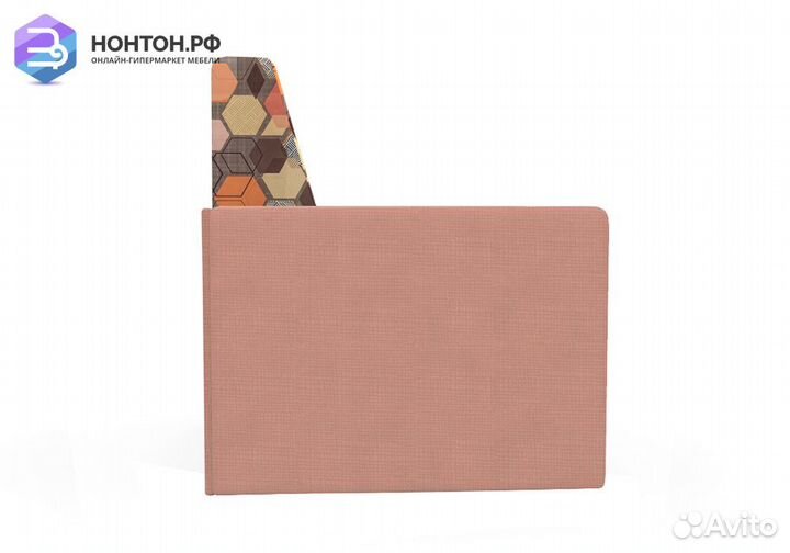 Диван выкатной Виктория-5 с узором розовый