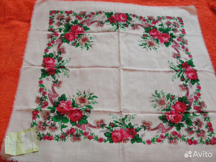 Платок винтаж Павлово-Посадский СССР + другие