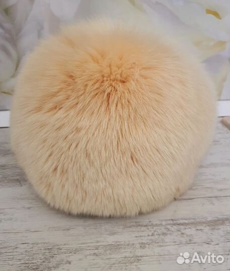 Шапка женская меховая 57 размер, вязаная спорт