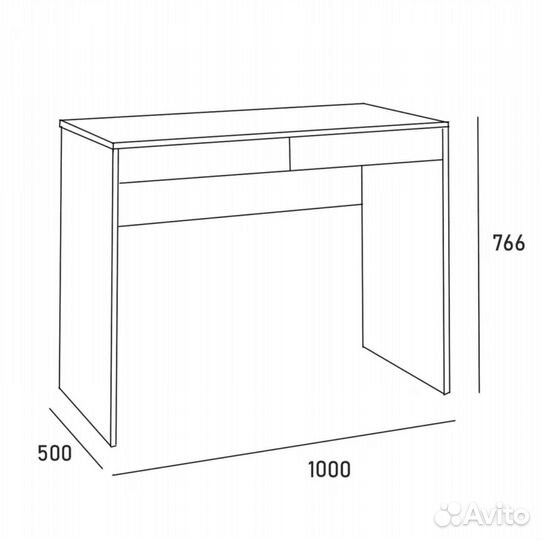 Стол письменный с ящиками новый
