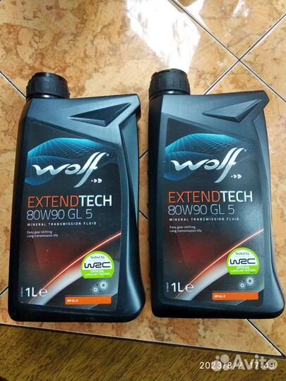 Масло Wolf Extendtech 80W-90 GL5 1л 2упаковки