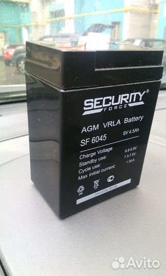 Аккумулятор 6в, 4,5а для детского электромобиля