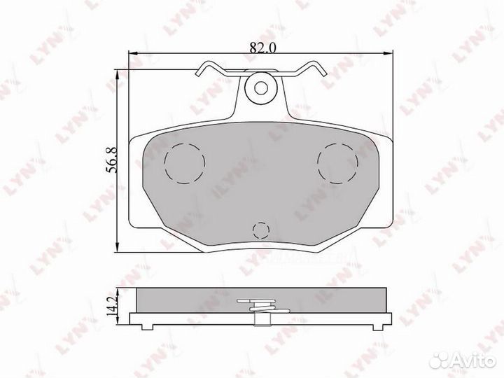 Lynxauto BD-5736 Колодки тормозные дисковые зад