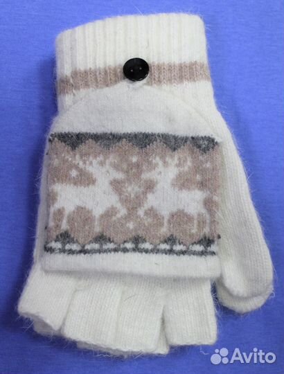 Перчатки-варежки женские